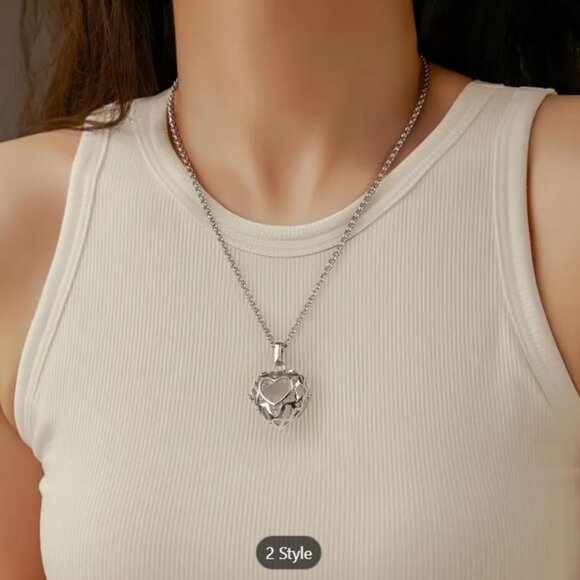 ✨NEW✨ Heart Shaped Cage Locket Necklace - Varioius - Picture 2 of 7